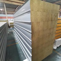 Panneau de toiture de maison préfabriquée certifiée ISO9001, panneau mural sandwich isolé contre le feu en acier moderne pour bâtiment, structure en acier pour entrepôt