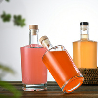 Usine de fabrication Bouteille en verre de vodka cylindrique transparente de 700 ml