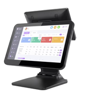 Ordinateur Android POS 15,6 pouces avec écran tactile, 4 Go de DDR4, 64 Go d'EMMC, 2xUSB, 4xCOM, RJ11, MSR, IButton, imprimante thermique 58 mm pour petites entreprises et salons