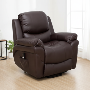 Fauteuil inclinable massant réglable en cuir moderne, électrique, fonctionnel, pour cinéma, canapé, fauteuil pour personnes âgées, pour salon à domicile - Product Image 1