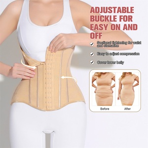 Gaine amincissante colombienne taille haute pour femme, effet <span class=keywords><strong>ventre</strong></span> <span class=keywords><strong>plat</strong></span>, entraîneur de taille BBL, avec logo personnalisé, pour l'entraînement - Product Image 2