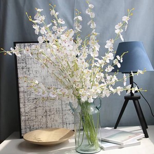 Orquídea Artificial Amarilla de Cinco Ramas, Ramo de Flores Artificiales Realistas para Decoración del Hogar, Bodas, Manualidades y Arreglos Florales - Product Image 5