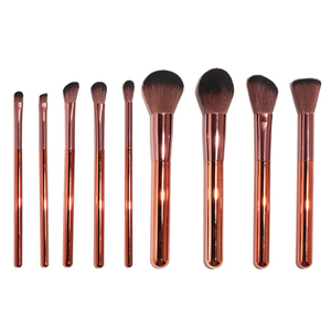 <span class=keywords><strong>Pinceau</strong></span> de haute qualité <span class=keywords><strong>pour</strong></span> fond de teint et <span class=keywords><strong>poudre</strong></span> Set de pinceaux cosmétiques métalliques de marque privée Pinceaux de maquillage végétaliens chromés en gros - Product Image 6