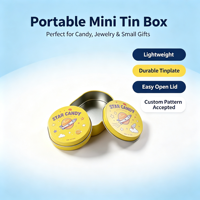 Mini boîte ovale en métal pour bonbons, conteneur en métal vide de qualité alimentaire, petite boîte de rangement personnalisée pour bonbons, chocolat, cadeaux