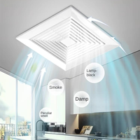 Grilles de climatisation de plafond carrées en plastique ABS Diffuseurs pour couvercle de ventilateur de salle de bain et couvercle de ventilateur d'extraction