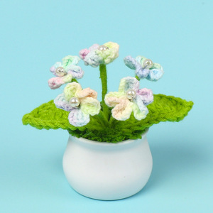 Decoración de mesa en maceta tejida a mano Forget-me-not Día del maestro Día DE LA MADRE Regalo de aniversario de cumpleaños Uionen 1503 - Product Image 6