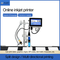 Imprimante à jet d'encre TIJ à écran tactile 600 DPI haute résolution pour l'impression de logos, de textes, de codes QR, de dates d'expiration avec fonctionnement semi-automatique
