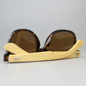 Gafas de sol cuadradas retro unisex protección UV400 respetuosas con el medio ambiente bambú madera plástico verde amarillo oculares hombres púrpura Azul Rojo PC - Product Image 4