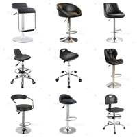 Pièces de chaise en PU antistatique OEM ODM en gros, tabouret d'atelier pivotant au design moderne avec roulettes, hauteur réglable, pièces roulantes