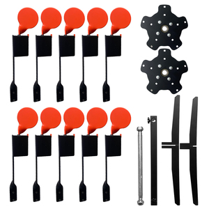 Cible de tir à rotation double face <span class=keywords><strong>Attrape</strong></span>-granulés Réinitialisation automatique Cible de tir en métal ar500 en acier - Product Image 4