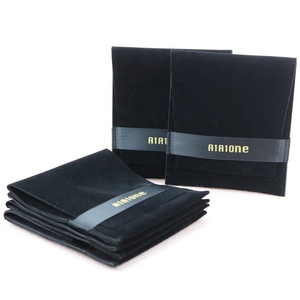 Custom logo Jewelry Bag Velvet <b>Envelope</b> <b>Gift</b> Bags /flap Velvet Jewelry Packaging Pouch - Product Image 1