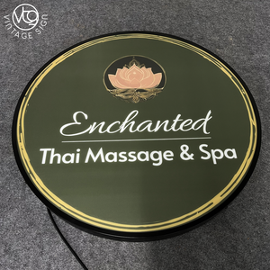 ป้ายไฟ LED แบบกำหนดเองสำหรับขายส่ง, ป้ายโลโก้เรืองแสงสำหรับร้านนวดแผนไทยและสปา, ร้านเสริมสวย, ธุรกิจสุขภาพและความงาม - Product Image 2