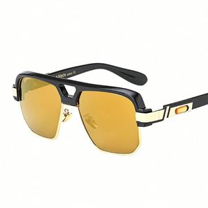 2019 Custom Glasses Black square Frame Oversized <b>Sunglasses</b> Semi Rimless <b>Sunglasses</b> - Product Image 4