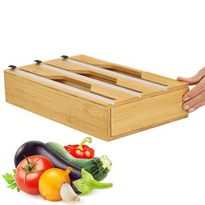 Cortador de plástico de bambú para bolsas autosellables, cajas de madera, corte de papel de aluminio, almacenamiento de frijoles en recipientes de bambú, plástico - Product Image 3