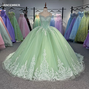 Robes de Quinceañera sans manches style bohème avec perles pour filles de 16 ans Dy6824-1 - Product Image 1