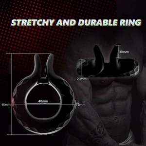 Fabriek Groothandel Mannen Vertraging Ejaculatie Haan 10 Trillingsmodi Siliconen + Abs Materiaal Elektrische Afstandsbediening Scrotum - Product Image 6