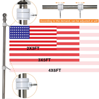Nouveau design bateau volant drapeau support de poteau bateau en acier inoxydable canne à pêche drapeau support de poteau avec montage de Isure Marine