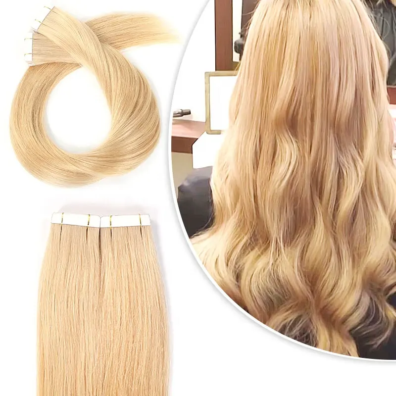 virgin Remy Hair Extensions natural hair extension human wholesale bone Straight 613 Blonde Tape hair Extension tape in vendors