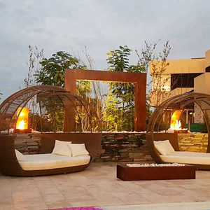 Outdoor Metal Rain <b>Curtain</b> Corten Steel Garden Water Feature - Product Image 4