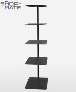 أحذية مخصصة الأكثر مبيعًا رف عرض من الفولاذ المقاوم للصدأ مطلي بالطاقة أسود غير لامع لمتاجر العلامات التجارية - Product Image 1