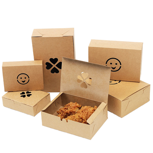 Fast Food descartável Paper <span class=keywords><strong>Box</strong></span> Food Grade Kraft Papelão e PET Salada e <span class=keywords><strong>Burger</strong></span> Impresso Impressão Offset Manipulado - Product Image 1