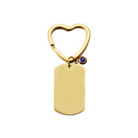 Porte-clés personnalisé en acier inoxydable avec gravure de nom, pendentif carré, bijou en pierre de naissance, idéal pour un cadeau