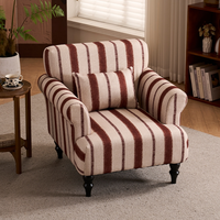 Vintage Einzelsofa-Sessel, Französischer Designer-Stil aus der Mitte des Jahrhunderts, Geeignet für Wohnzimmer, Schlafzimmer, Ferienhaus, Freizeit-Loungesessel, Ti