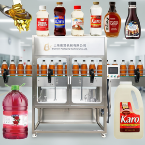 Machine de remplissage de sirop de miel multi-têtes facile à nettoyer Machine d'embouteillage de sirop de chocolat <span class=keywords><strong>Nutella</strong></span> Hersheys Remplissage à <span class=keywords><strong>pompe</strong></span> à piston - Product Image 1