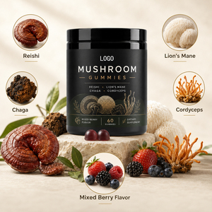 Gomitas de Café con Extracto de Hongos 10:1 de Alta Calidad, Melena de León, Reishi, Ostra, Apoyo Inmunológico y Energía para Adultos, 90 Unidades - Product Image 2