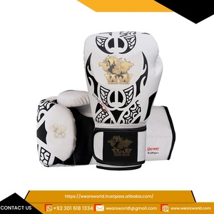 Gants de boxe Muay Thai professionnels à lacets, pour entraînement en salle, en cuir PU, avec sangle de poignet réglable, légers, neufs - Product Image 6