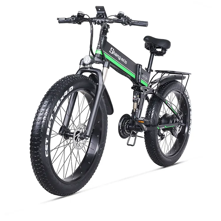 Miễn Phí Vận Chuyển Shengmilo Mx01 48V 500 Wát 1000 Wát Gấp Núi Tuyết E Bike 48v12.8ah 4.0 Fat Tire Gấp Gấp Xe Đạp Điện