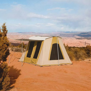 Carpa de Lona Resistente e Impermeable para 4 Estaciones, de Montaje Rápido, con Estructura Flex-Bow, para Acampar, con Abertura para Estufa, Ideal para Burning Man - Product Image 5