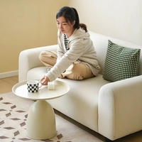 Crème Style Ins Creative Fer Table D'appoint Petit Appartement Canapé Salon Petite Table Basse Au Sol Plateau Table D'angle