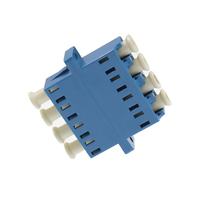 Adaptador de Fibra Óptica LC Quad con Funda de Cerámica, Adaptador Óptico LC UPC LC APC SM MM para Centro de Datos
