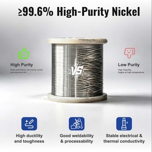 Alambre de Níquel Puro Ruso de Alta Pureza a <span class=keywords><strong>Precio</strong></span> Económico, 0.025 mm <span class=keywords><strong>por</strong></span> <span class=keywords><strong>Gramo</strong></span>, Certificado ASTM B162/371/381 ISO/ROHS, Elemento de Calentamiento - Product Image 3