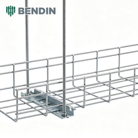 Vente en gros usine de système de chemin de câbles en treillis métallique en acier à faible teneur en carbone galvanisé, avec revêtement en zinc 80μm, taille personnalisée