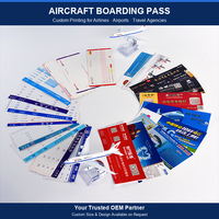 Maßgefertigte Fluglinien-Bordkarten Blanko Thermische ATB-Ticketrollen Faltbare Flughafen-Check-in Bordkarten-Papiere