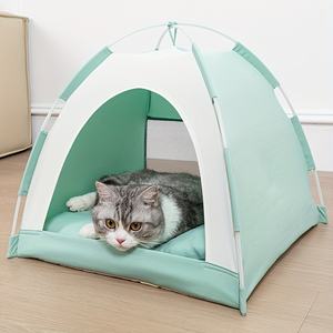 Klassieke Stijl Polyester Vezel Kattentent Comfortabel Indoor Zomer Huisdier Huis Nest Koele Slaapmat Alle Seizoenen Gebruiken Kat Hond <span class=keywords><strong>Bed</strong></span> - Product Image 3