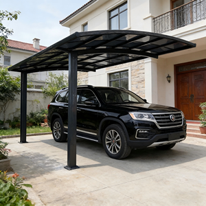 Abri de voiture en aluminium avec <span class=keywords><strong>toit</strong></span> en polycarbonate pour garage simple – <span class=keywords><strong>Carport</strong></span> en aluminium pour voiture - Product Image 5