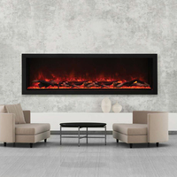 Cheminée Électrique Intérieure Décorative à Flammes Artificielles LED sur Meuble TV, Personnalisée par le Fabricant