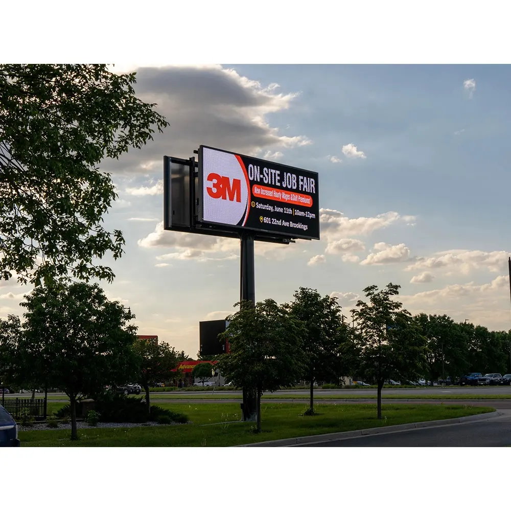 V-Vorm Dubbelzijdige Pijler Gemonteerd Led Digitaal Bord Billboard Langs Straat Parkeren Reclame Buiten P5 Scherm