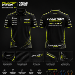 เสื้อโปโลทีมแข่งรถมอเตอร์สปอร์ตพร้อมโลโก้สั่งทำ ชุดยูนิฟอร์มทีมแข่งรถ เสื้อโปโลสำหรับเจ้าหน้าที่งานอีเว้นท์/อาสาสมัคร เสื้อโปโลแห้งเร็วแบบซับลิเมชั่น - Product Image 3