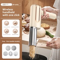 Machine à nouilles électrique sans fil de poche Petite machine à nouilles domestique entièrement automatique Pistolet à nouilles en plastique Utilisation en extérieur