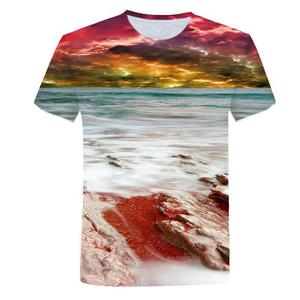 T-Shirt uomo uomo albero 3d stampa 3D t-Shirt uomo con immagine a forma di palma <span class=keywords><strong>mare</strong></span> taglie - Product Image 2