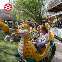 Manège à sensations fortes pour enfants, poulie à vis sans fin, manèges à chenilles, train sur rail, train Budworm, 18 places, train électrique sur rail