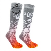 Chaussettes chauffantes à piles pour la pêche sur glace, chaussettes thermiques extrêmes pour le froid, chauffe-orteils en fibre de carbone, rechargeables, vente en gros, direct usine