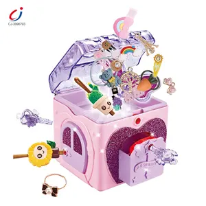 Chengji-caja ciega de plástico para chica, accesorios de joyería para chica, candado sorpresa de juguete, Cofre del Tesoro, tiktok