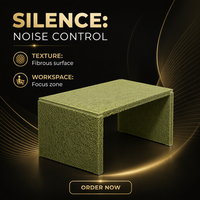 Panneau de séparation acoustique de bureau en fibre de polyester vert olive, écran de travail, panneau de confidentialité