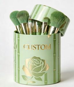 Custom Eco-Friendly Paper Tube Packaging With Gold Foil Printing For All Size Cosmetics Cosmetic <b>Brushes</b> and Beauty Products - Product Image 1