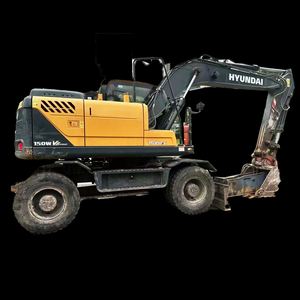 Excavatrice sur chenilles Hyundai d'occasion de haute qualité, 15 tonnes, avec moteur, roue de 150 cm, marteau brise-roche, composants importés, garantie 1 an - Product Image 3